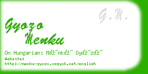 gyozo menku business card